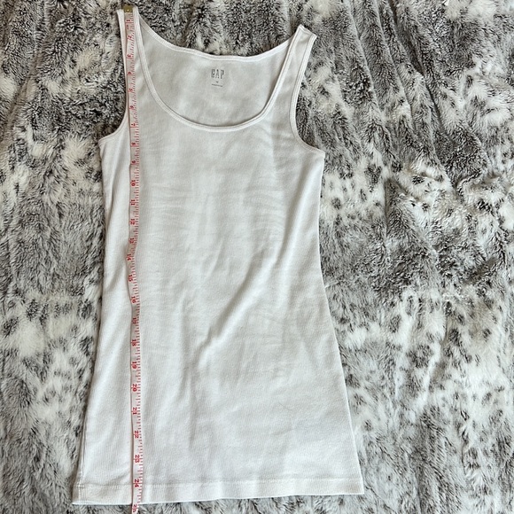 Gap White Ribbed Tank Top XS - Picture 5 of 6